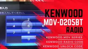 Kenwood MDV-D205BT Unlock Code