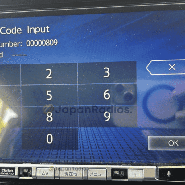 "Clarion NXV977D QY9802A-A radio code service for Delica D5, Toyota Hilux, Voxy, Noah - instant navigation unlock"