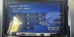Clarion NXV897D radio code, Clarion NXV897D car radio displaying 'CODE' prompt on screen with unlock solution instructions