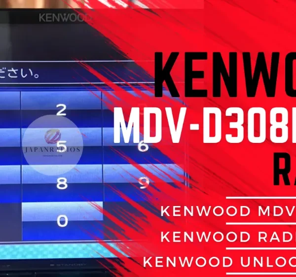 Kenwood MDV-D308BTW radio unlock code service - send picture of locked radio screen for instant permanent code without removal