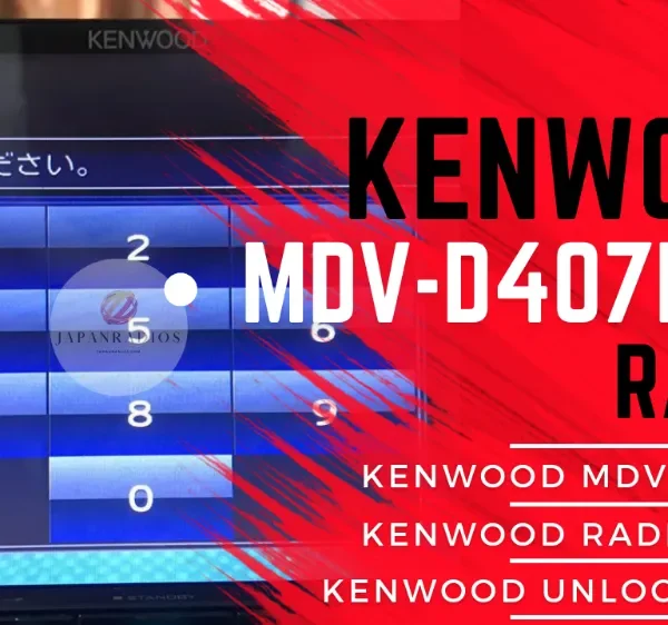 Kenwood MDV-D407BTW radio unlock code service - send picture of locked radio screen for instant permanent code without removal