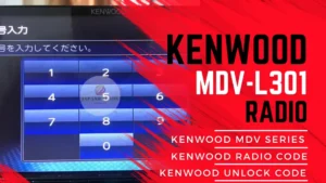 Kenwood MDV-L301 unlock code for Japanese radio - serial number extraction without removal