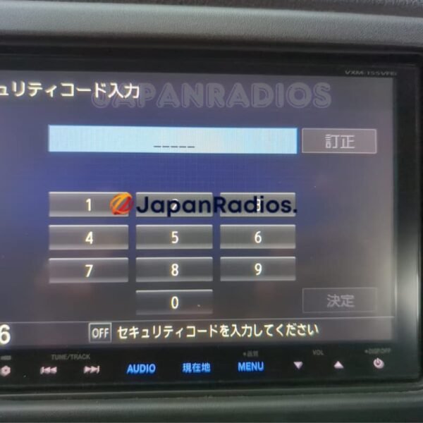 Honda Gathers VXM-155VFEi radio code - Locked CODE screen example