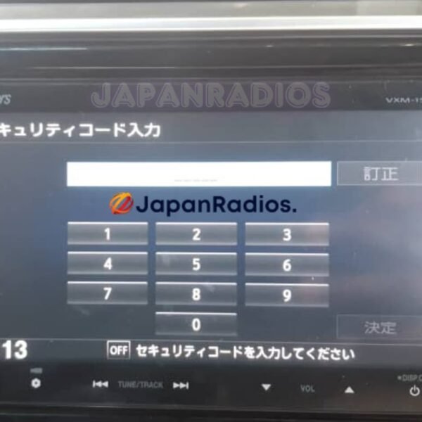 Honda Gathers VXM-155VFi radio code - Locked CODE screen example