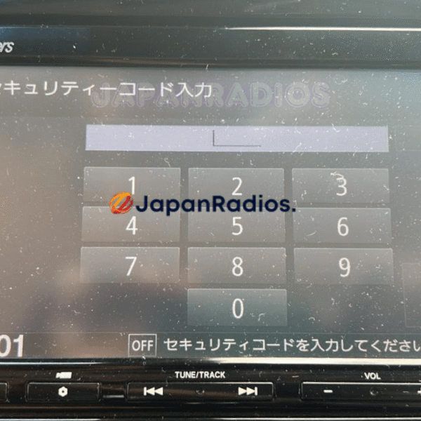 Successfully unlocked Honda Gathers VXM-165VFi radio displaying the navigation menu.